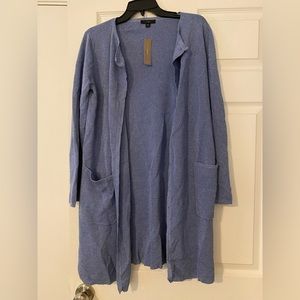 Jcrew j.crew linen cardigan light sweater light blue size xs spring new NWT